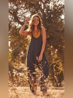FP Movement by Free People Hot Shot Onesie - Washed Black - XS